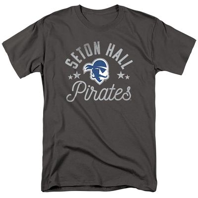 Seton Hall University Official Pirates Unisex Adult T-Shirt, Charcoal, 5X-Large