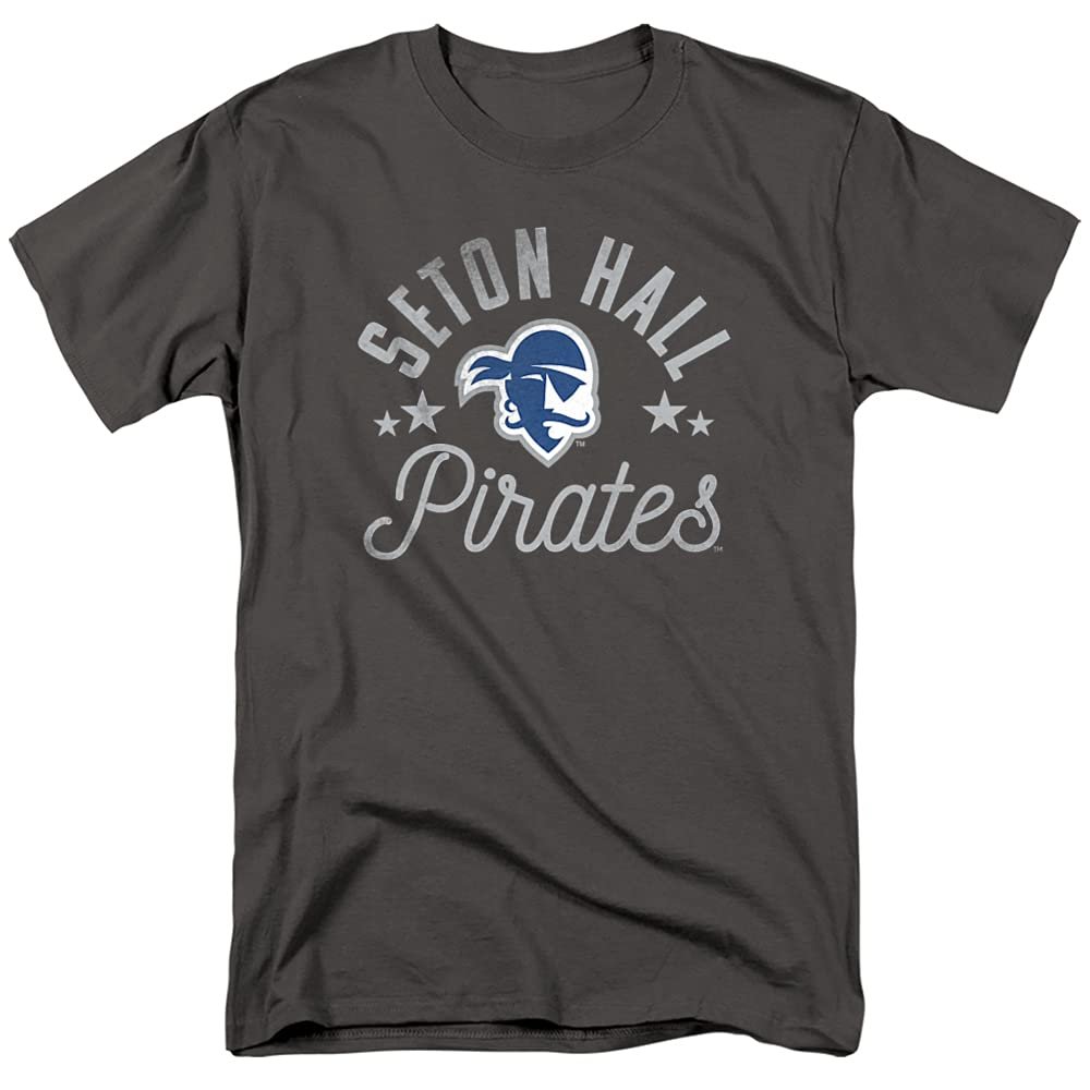 Seton Hall University Official Pirates Unisex Adult T-Shirt, Charcoal, 5X-Large