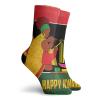 GULTMEE Funky Colorful Cushion Sport Socks,Happy Kwanzaa Calligraphic Illustration Celebration Of Holiday,Athletic Cushioned Running Performance Crew Socks For Men/Women, -12 inch view 2