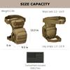 SunForMorning Tactical Drop Leg Bag Military Tool Gear Fanny Thigh Pack Molle Utility Airsoft Motorcycle Cycling Waist Gear Pouch (1 Patch Included), Brown view 3