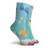 GULTMEE Fashion Compression Socks,Underwater Landscape With Various Water Plants And Exotic Fishes Artsy Print,Performance Polyester Cushioned Athletic Crew Socks for Running,Athletic, -12 inch view 2