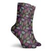 GULTMEE Funky Colorful Cushion Sport Socks,Tropical Leafage Pastel Toned Feminine Feathers Beach Ocean Vibes Illustration,Athletic Cushioned Running Performance Crew Socks For Men/Women, -12 inch view 2