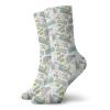 GULTMEE Fashion Compression Socks,Choo Choo Train Kids Boy Pattern Blue Green Number Plate Vintage,Performance Polyester Cushioned Athletic Crew Socks for Running,Athletic, -12 inch view 1