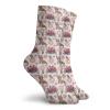 Fashion Compression Socks,Composition Of Spring Flower Bouquets Round Doodle Ornament And Bunny With Headdress,Performance Polyester Cushioned Athletic Crew Socks for Running,Athletic, -12 inch view 2