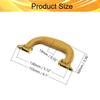 Juvielich Luggage Handle 5.12" x 0.55" ((Hole Distance x Thickness) Plastic Pull Handle Grip Replacement 130mm x 14mm for Luggage Suitcase Box Yellow 4Pcs view 2