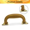 Juvielich Luggage Handle 5.12" x 0.55" ((Hole Distance x Thickness) Plastic Pull Handle Grip Replacement 130mm x 14mm for Luggage Suitcase Box Yellow 4Pcs view 3