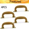 Juvielich Luggage Handle 5.12" x 0.55" ((Hole Distance x Thickness) Plastic Pull Handle Grip Replacement 130mm x 14mm for Luggage Suitcase Box Yellow 4Pcs view 4