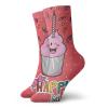 GULTMEE Funny Compression Socks Women and Men,Pink Strawberry Cupcake With Candle Cute Face Confetti Bow Tie Dots,Best for Circulation,Running,Athletic,Nurse,Travel, -12 inch view 1