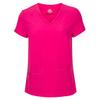 M&M SCRUBS Women's Stretch Scrub Set - Cool V-Neck Top & Cargo Pant, Breathable Moisture Wicking Medical Uniform (Hot Pink, Large) view 2