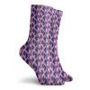 Geometric Funny Compression Socks Women and Men,Trippy Tiles With Digital Ombre Effects Poly Art Overlapping Squares,Best for Circulation,Running,Athletic,Nurse,Travel,Violet Purple Dark Blue -12 inch view 2