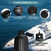Sailortenx Boat Fenders 4 Pack 4.5''Inflatable Ribbed Marine Boat Fender with Fender Lines 6.5 ft Needles and Pump for Twin Eyes Boat Fender Bumpers for Docking Fenders Use to Yacht Etc view 3