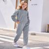 Arshiner Teen Girls Clothes 2 Piece Set Fall Winter Outfits Long Sleeve Crop Top Hoodied Sweatshirt Sweatpant with Pockets view 2