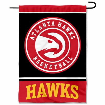 Atlanta Hawks Black Double Sided Garden Flag