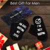 Zicozy Birthday Gifts for Men Dad Father Husband Grandpa Mens Socks Gifts For Him, Funny Socks Ideas for Fathers Day view 3