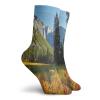 GULTMEE Funny Compression Socks Women and Men,Birds Flight Flies Over Mountains Yosemite National Park Early Fall Season,Best for Circulation,Running,Athletic,Nurse,Travel, -12 inch view 2