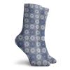 Fashion Compression Socks,Pattern With Large Flowers And Curls Contrasting Colors Baroque Design,Performance Polyester Cushioned Athletic Crew Socks for Running,Athletic, -12 inch view 2