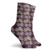 Flower Fashion Compression Socks,Artistic With Doodle Style Roses Spring Nature Inspired Abstract Garden,Performance Polyester Cushioned Athletic Crew Socks for Running,Athletic,Multicolor -12 inch view 2