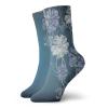 GULTMEE Funky Colorful Cushion Sport Socks,Hand Drawn Cherry Blossoms Fantasy Bridal Garden Anniversary Theme,Athletic Cushioned Running Performance Crew Socks For Men/Women, -12 inch view 1