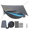 FIRINER Camping Hammock with Mosquito Net Rain Fly Heavy Duty Tree Strap Nylon Parachute Single Double Hammock Tent Waterproof Rainfly Set for Camping Backpacking Backyard Patio Hiking Travel Outdoor view 1