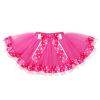 IDOPIP 1/2 1st 2nd Birthday Girl Outfit for Baby Girls Romper Polka Dot Tutu Skirt Bowknot Headband Party Dress Mini 3PCS Clothes Set for Cake Smash Photo Prop Black + Hot Pink Heart 2 Years view 3