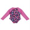 Kaerm Kids Girls Long Sleeve UPF 50+ Monokini Swimsuit Sun Protection One Piece Swimwear Bathing Suit Rose Red 6 Years view 4