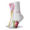 GULTMEE Funny Compression Socks Women and Men,Watercolor Strawberry Flavor Summer Kids Girls Yummy Artwork,Best for Circulation,Running,Athletic,Nurse,Travel, -12 inch view 1