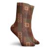 Native American Fashion Compression Socks,Ethnic Style Geometric Folk Design,Performance Polyester Cushioned Athletic Crew Socks for Running,Athletic,Multicolor -12 inch view 2