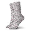 Doodle Funny Compression Socks Women and Men,Romantic Sketch Style Hearts Lovers Valentines Birthday Childish Pattern,Best for Circulation,Running,Athletic,Nurse,Travel,Grey White Hot Pink -12 inch view 1