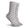 Doodle Funny Compression Socks Women and Men,Romantic Sketch Style Hearts Lovers Valentines Birthday Childish Pattern,Best for Circulation,Running,Athletic,Nurse,Travel,Grey White Hot Pink -12 inch view 2