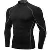Men's Compression Shirts Long Sleeve Athletic Workout Tops Gym Undershirts Active Sports Baselayers B Grey view 1