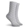 GULTMEE Grey And White Fashion Compression Socks,Romantic Rose Bouquet With Swirls And,Performance Polyester Cushioned Athletic Crew Socks for Running,Athletic,Grey White -12 inch view 2