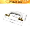 Juvielich Luggage Handle 5.12" x 0.55" ((Hole Centers x Thickness) Plastic Pull Handle Grip Replacement 130mm x 14mm for Luggage Suitcase Box White 4Pcs view 2