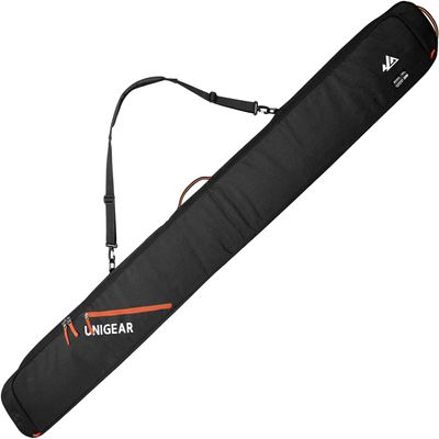 Unigear Ski Bag for Air Travel, 360 Fully Padded Protection, Water-Resistant and Durable up to 192cm for Snow Air Travel Transport (Black)