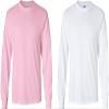 Gildan Men's Heavy Cotton Long Sleeve T-Shirt, Style G5400, 2-Pack Light Pink/White view 1
