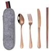 Kitchen Utensils Set,Kitchen Starter Set,Travel Cutlery Set Stainless Steel Camping Picnic Cutlery Kit Mirror Polish for Home/Travel/School-Rose gold_1Pcs view 1