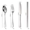 Kitchen Utensils Set,Kitchen Starter Set,Travel Cutlery Set Stainless Steel Camping Picnic Cutlery Kit Mirror Polish for Home/Travel/School-Rose gold_1Pcs view 2
