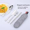 Kitchen Utensils Set,Kitchen Starter Set,Travel Cutlery Set Stainless Steel Camping Picnic Cutlery Kit Mirror Polish for Home/Travel/School-Rose gold_1Pcs view 4