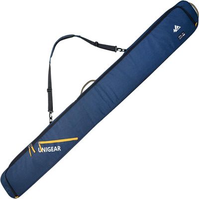 Unigear Ski Bag for Air Travel, 360 Fully Padded Protection, Water-Resistant and Durable up to 192cm for Snow Air Travel Transport (Blue)