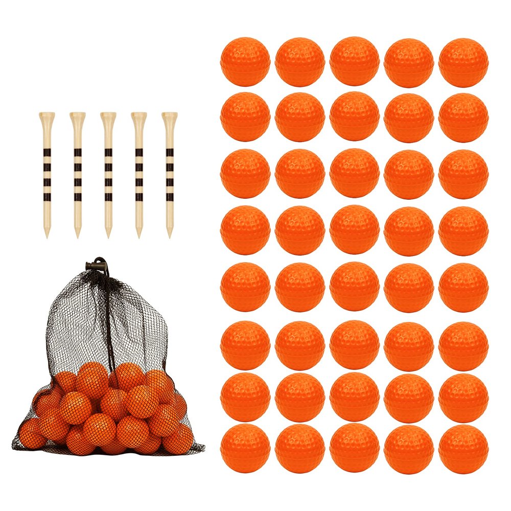 Bac-kitchen 40 Pack Foam Golf Practice Balls - Realistic Feel and Limited Flight Training Balls for Indoor or Outdoor