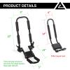 Leader Accessories Folding Kayak Rack 4 PCS/Set J Bar Car Roof Rack for Canoe Surf Board SUP On Roof Top Mount on SUV, Car and Truck Crossbar with 4 pcs Tie Down Straps - Smaller view 3