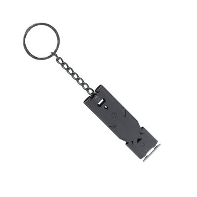 JINZHOUFUZHUANG Signal Whistle Outdoor Double Tube Emergency Survival Whistle Key Chain high Decibel Survival Whistle for Camping Hiking Sports Dog Training (Black)