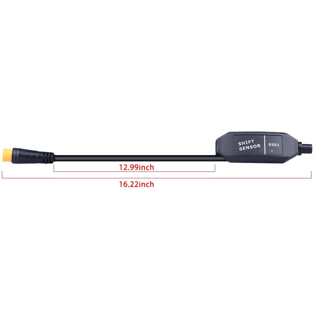 BAFANG Gear Sensor for Mid Motor : Shift Sensor for Mid Drive Electric Bike Conversion Kit BBS02 BBSHD BBS02B BBS01 - Ebike Derailleur Shifter Cable Parts with 3Pin Male Connector (16.9 inch)
