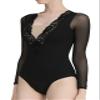 Dance Elite Tour Jete Black Leotard for Women - Long Sleeved Women's Ballet Leotard view 1