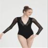 Dance Elite Tour Jete Black Leotard for Women - Long Sleeved Women's Ballet Leotard view 3