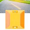Tomotato 6 Pack Road Reflectors, 3.7X 3.7 inch Commercial Reflective Road Pavement Marker Reflective Road Driveway Marker Street Pavement Asphalt Stud Markers for Speeds Bumps, Sidewalks view 2