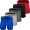 CONKEND Boys Boxer Briefs Cotton Underwear for Big Boys Toddler Breathable Soft Mesh Performance Sport Boxers Briefs with Fly 5 Pack 6-8 view 1