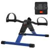 Folding Pedal Exerciser Mini Exercise Bike Portable Foot Peddler Desk Bike Arm and Leg Peddler Machine with LCD Monitor(Blue) view 1