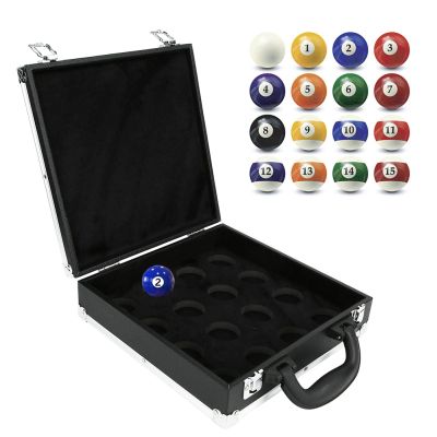 Niiyen Billiard Balls Box, Snooker Billiard Balls Storage Box Pool Carrying Case Accessory with Carry Handle, Billiard Balls Storage Case for 16 Balls