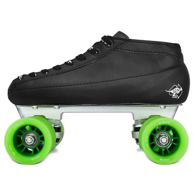 Bont Roller Skates - Black Racer Quad NTS Speed Skates - 100% Vegan (5.5/37.5)