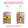 2 Pack Suitcase Belts, Adjustable Luggage Straps, Bright Colors Travel Packing Straps with Quick Release Buckle (Yellow) view 4